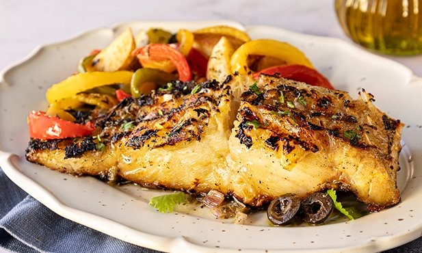 Bacalhau grelhado com azeite